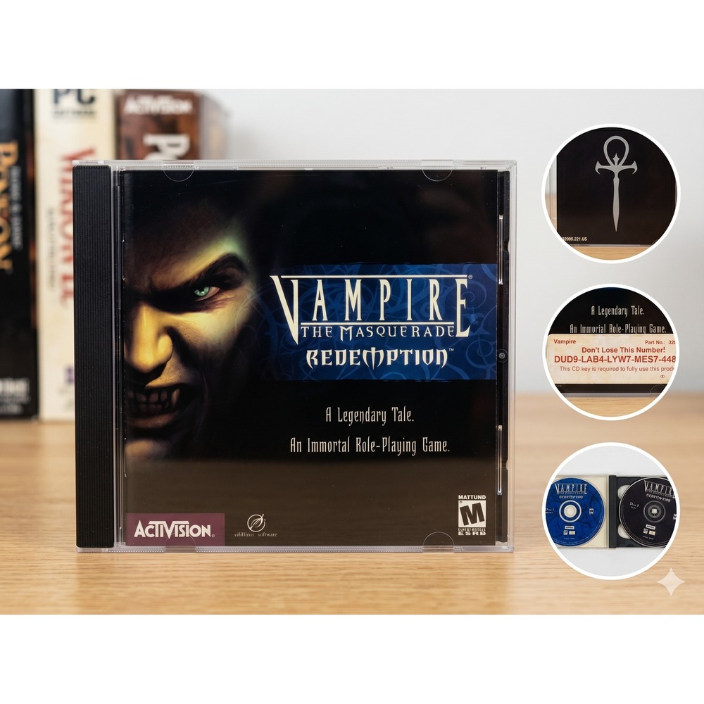 Vampire The Masquerade Redemption‎ PC Game 2000 Big Box Jewels Complete CD Key